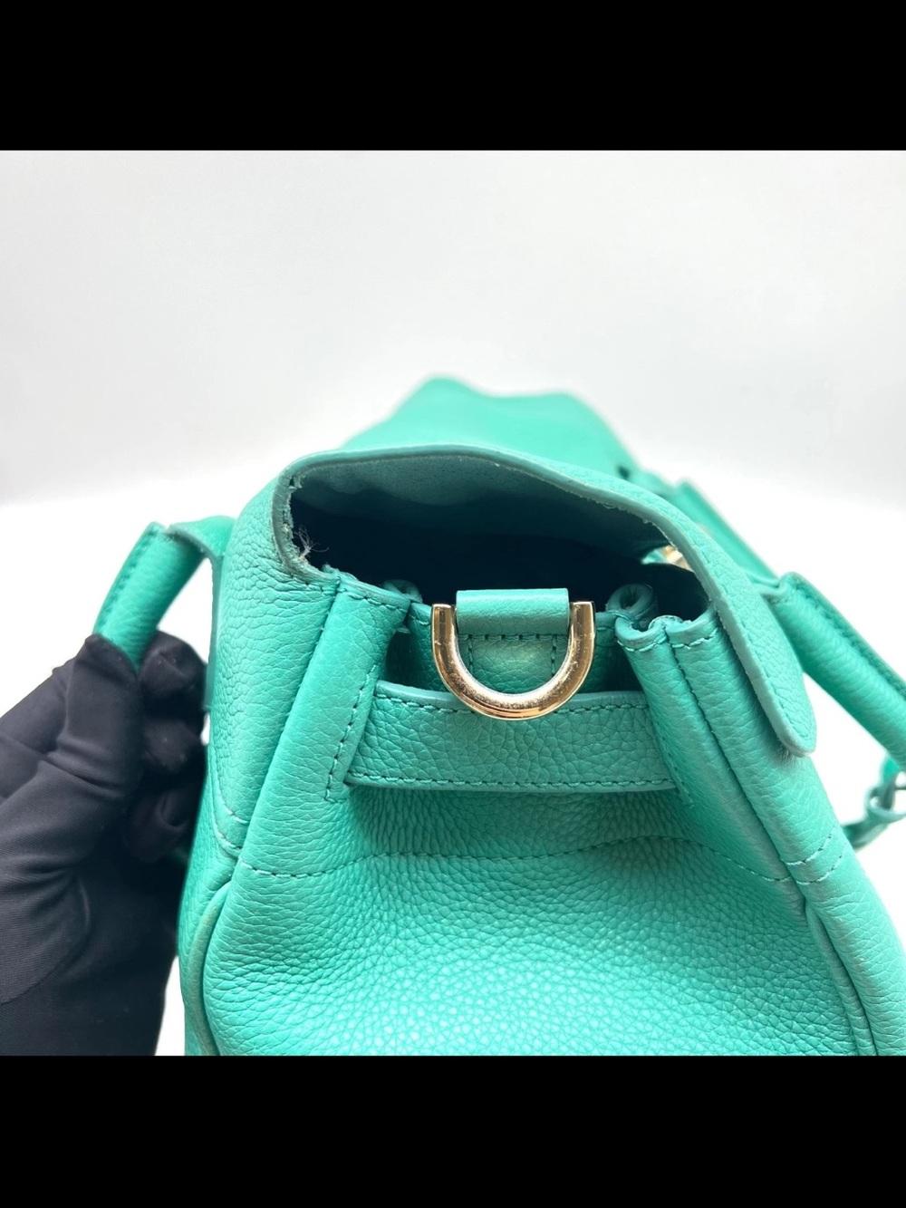 Mulberry Turquoise Leather Satchel - Picture 11 of 16